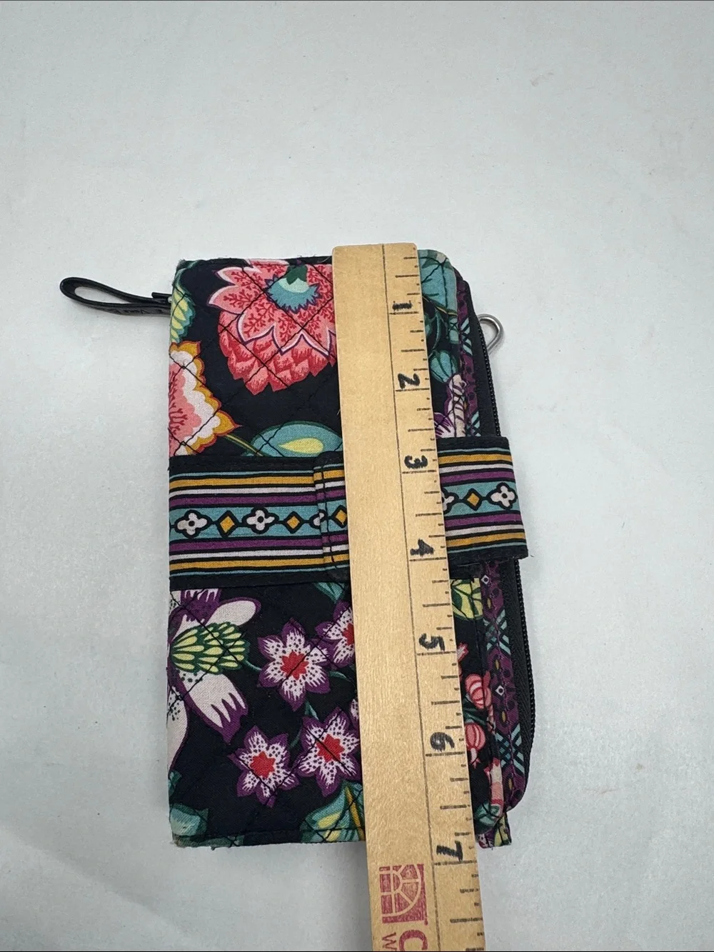 VERA BRADLEY ICONIC RFID COMBO WRISTLET IN THE VINES FLORAL WALLET QUILTED